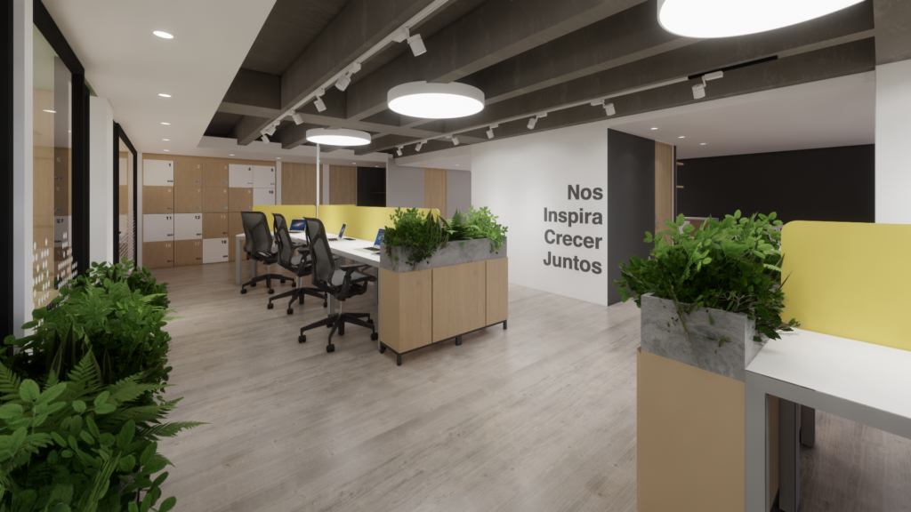 Recepción de oficinas modernas